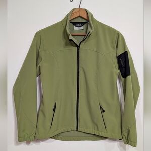 Black Diamond Women's M Sage Light Green Softshell Fleece Active Ski Jacket